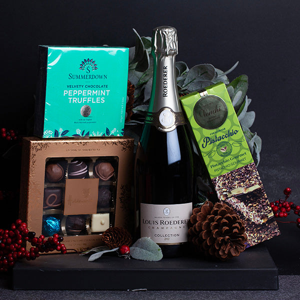 Champagne and on sale chocolate gift