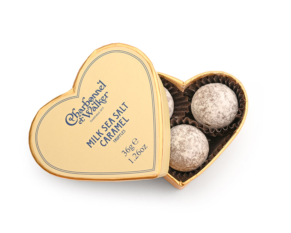 Charbonnel et Walker Mini Hearts - Milk Sea Salt Caramel Truffles | 36g
