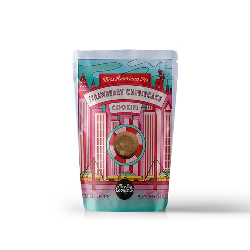 Artisan Biscuits Miller&#39;s Miss American Pie Strawberry Cheesecake Cookies | 75g