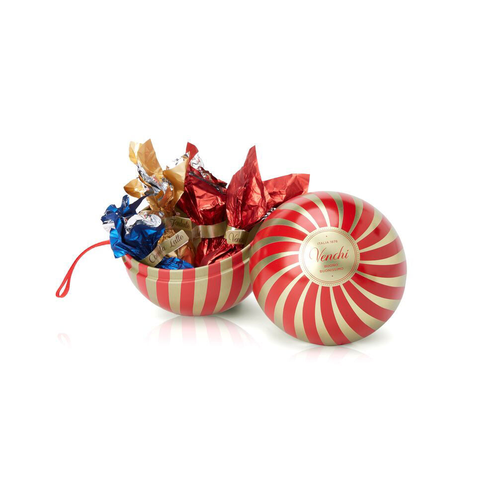 Venchi 2025 XMAS Bauble Red Tin Alice Assorted Chocolate