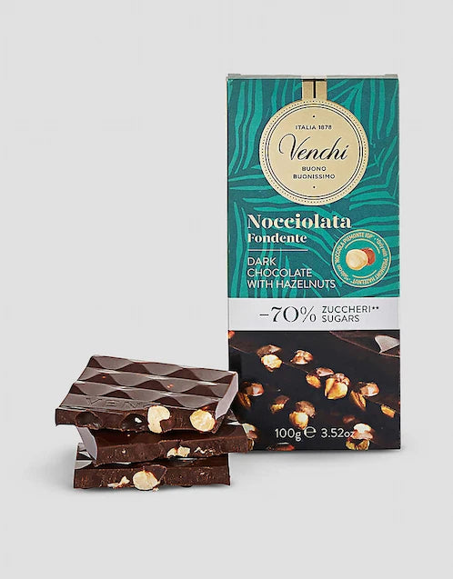 Venchi Dark Chocolate Hazelnut -70% | 100g