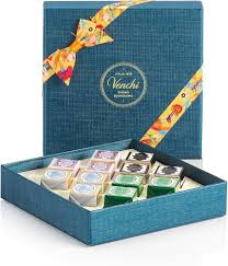 Venchi Assorted Chocolate Blue Baroque Square Box | 134g