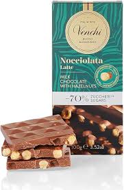 Venchi Milk Chocolate Hazelnut Bar -70% | 100g