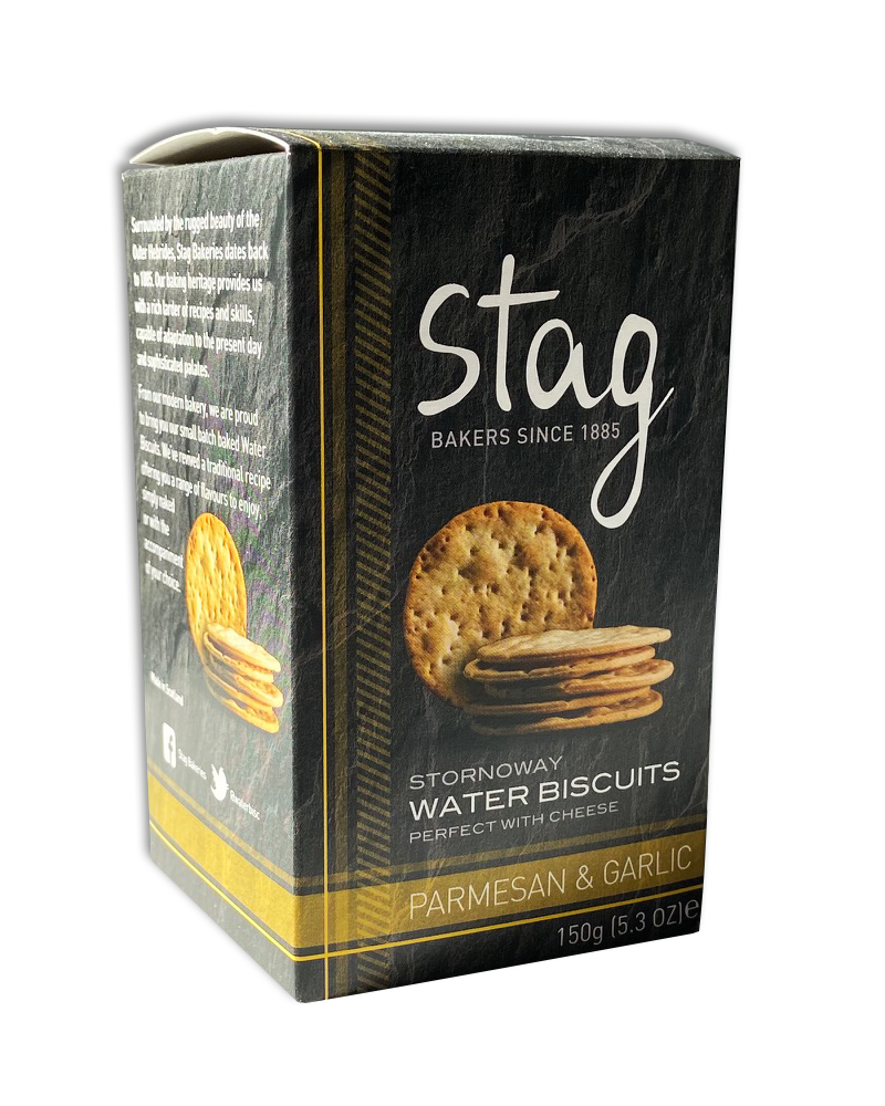 Stag Stornoway Parmesan and Garlic Water Biscuits | 150g