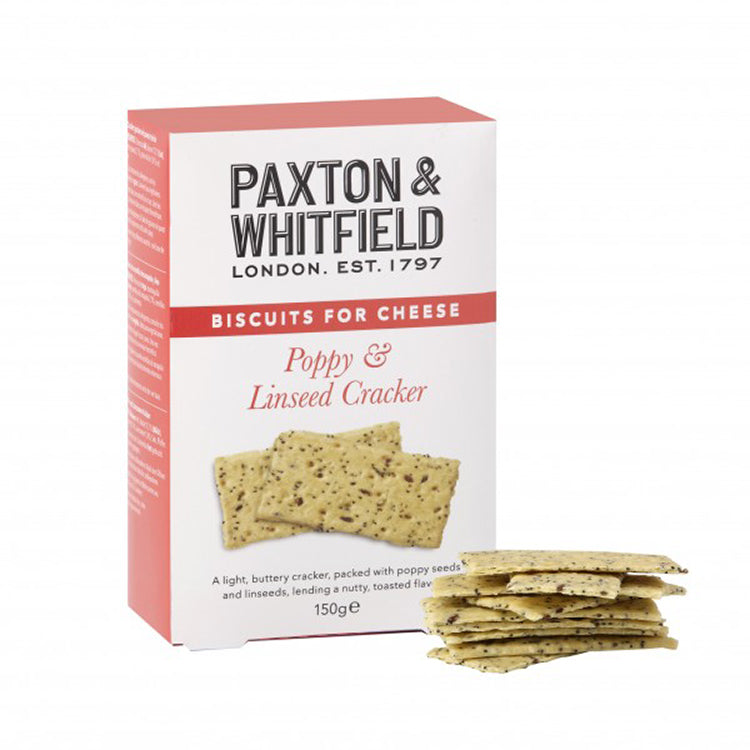Paxton &amp; Whitfield Poppy &amp; Linseed Cracker | 150g