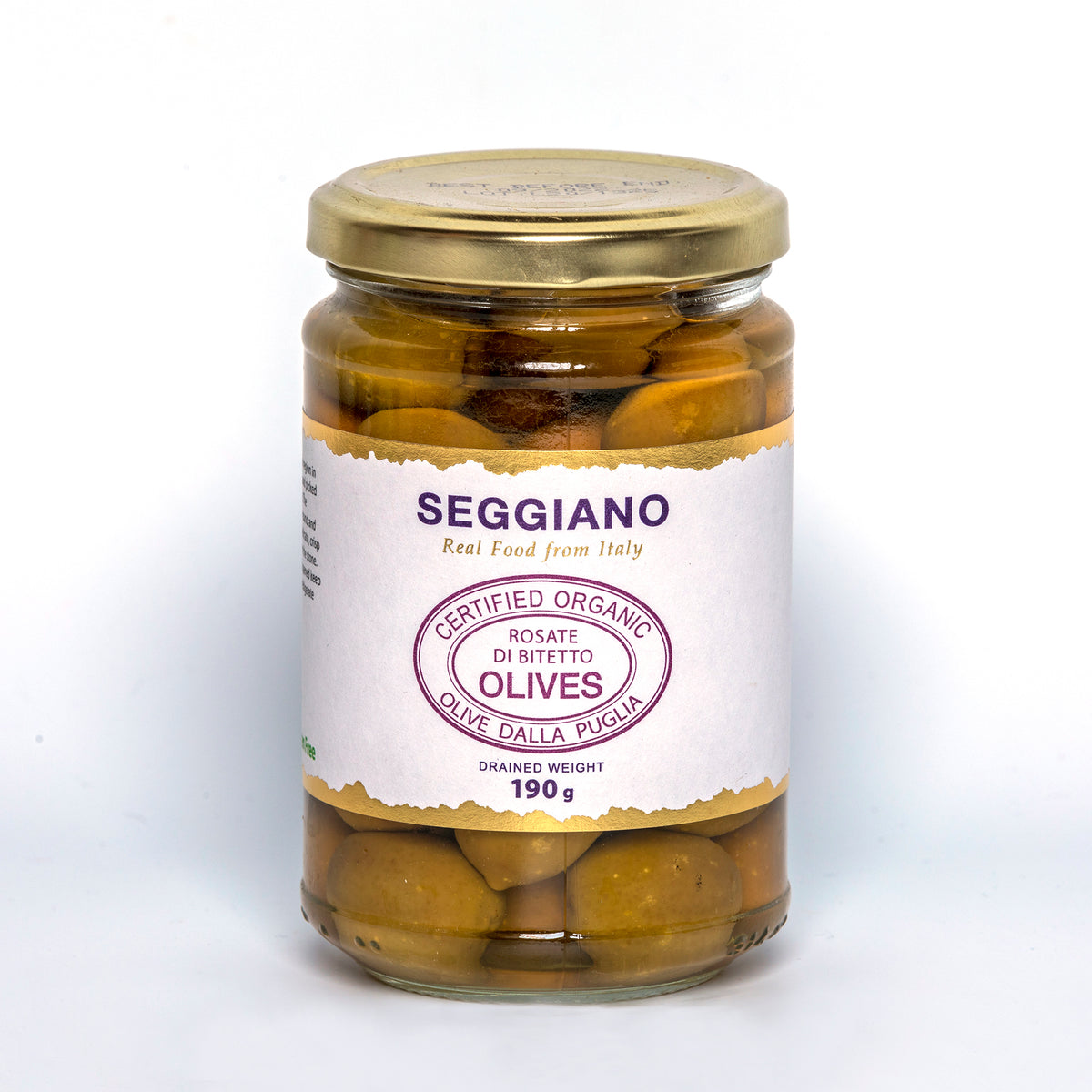 Seggiano Organic Rosate di Bitetto Olives | 190g